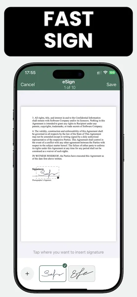 Sign PDF Documents on iPhone with iSignly - eSignature App Screenshot